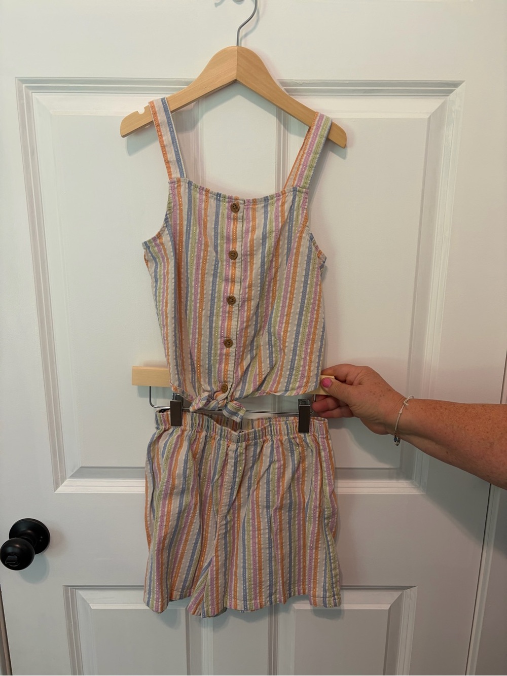 H&M Pastel Striped Tank and Shorts Set - Picture 1 of 4